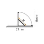 ALUMINIJUMSKI PROFIL M601HB ZA LED TRAKE 36x36x2000M UGAONI SA DIFUZEROM MITEA 555054 - Image 2