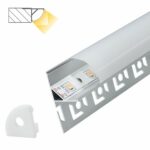 ALUMINIJUMSKI PROFIL M601HB ZA LED TRAKE 36x36x2000M UGAONI SA DIFUZEROM MITEA 555054
